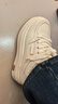 千百度（C.BANNER）秋冬季新款加絨保暖厚底小白鞋舒適百搭棉鞋女輕便增高休閑女鞋 米色 37 曬單實(shí)拍圖