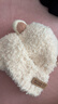 愛(ài)寶適嬰兒帽子秋冬寶寶加厚保暖毛線(xiàn)帽兒童護耳針織帽珊瑚絨 米色 N055 曬單實(shí)拍圖