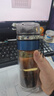 創(chuàng  )建茶水分離過(guò)濾泡茶杯子男士女生泡花茶雙層玻璃杯便攜大容量喝水杯 【雙層加厚提繩款】藍色400ml 曬單實(shí)拍圖