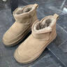 格爾卡森雪地靴男士冬季舒適防滑保暖磨砂牛皮2025新款短筒加厚哈爾濱棉鞋 卡其【零下40度保暖/標準碼】 42 曬單實(shí)拍圖
