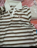 百圖betu女裝2025春夏新款T恤條紋立體愛(ài)心珠子刺繡短袖女2502T17 咖條紋 L 曬單實(shí)拍圖