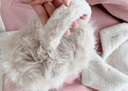 目丸保暖毛絨耳罩女冬純色大仿狐貍毛可折疊耳捂子防寒防凍護耳包耳套 曬單實(shí)拍圖