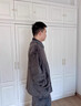 竹計（ZHOOJICS）品牌睡衣男秋冬季法蘭絨加厚立領(lǐng)保暖時(shí)尚休閑男士家居服套裝 石墨灰 XL 建議體重140-160斤 曬單實(shí)拍圖