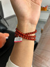 滿(mǎn)色滿(mǎn)肉天然南紅瑪瑙手鏈櫻桃紅多圈手串柿子紅水晶禮物涼山保山 【收藏級南紅】三圈設計款4毫米 曬單實(shí)拍圖