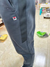 斐樂(lè )（FILA）官方男士長(cháng)褲秋冬季款針織時(shí)尚直筒長(cháng)褲子運動(dòng)褲簡(jiǎn)約通勤休閑長(cháng)褲 【經(jīng)典款】正黑色-BK XL 180/88A 曬單實(shí)拍圖