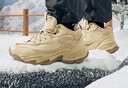 特步（XTEP）苔原大棉鞋男鞋冬季加絨新款保暖休閑鞋厚底高幫加絨運動(dòng)鞋老爹鞋 奶茶棕【大棉】 40 曬單實(shí)拍圖
