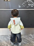 班喜迪男童外套春秋款2026新款帥氣寶寶春裝連帽上衣兒童夾克春季小童裝 綠色 90 曬單實(shí)拍圖