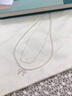 多想余珍珠項鏈女款吊墜輕奢小眾高級感鎖骨鏈毛衣鏈飾品蝴蝶結2025新款 蝴蝶結珍珠雙層項鏈 曬單實(shí)拍圖