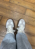 百麗撞色板鞋女冬季商場(chǎng)同款舒適加絨鞋E5Q1DDD5 米白色-薄絨 39 曬單實(shí)拍圖