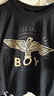 BOY LONDON【時(shí)光輪環(huán)】短袖情侶款春夏老鷹光環(huán)黑色T恤N01902 黑色 XL 曬單實(shí)拍圖