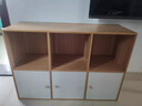 書(shū)架落地置物架家用一體靠墻靠墻兒童收納抽屜柜日式格子柜隔斷柜 實(shí)木生態(tài)板【兩門(mén)兩抽】原木色+白門(mén)80*30*75cm 曬單實(shí)拍圖