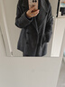 詩(shī)凡黎（‘S EIFINI）【人生大衣】100%散毛染綿羊毛雙面呢大衣25秋冬新款高性?xún)r(jià)比外套 【中長(cháng)款】灰色 S 曬單實(shí)拍圖