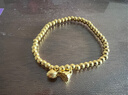 中國黃金（CHINA GOLD）黃金手鏈足金兩世歡手鐲金珠手串七夕情人節生日禮物送女友送老婆 兩世歡》黃金手鏈4.6g 曬單實(shí)拍圖