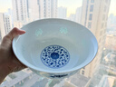 富玉青花瓷碗家用自由搭配新款景德鎮輕奢飯碗不燙手面碗精致高端碗 萬(wàn)壽蓮 8.5寸湯碗（拍5發(fā)6） 曬單實(shí)拍圖