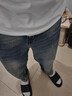 美特斯邦威牛仔褲男士新款寬松直筒褲子男潮流休閑修身錐形蘿卜褲 曬單實(shí)拍圖