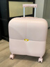 芒果鳥(niǎo)網(wǎng)紅高顏值行李箱女登機箱小型防刮旅行箱兒童密碼拉桿箱大容量男 少女粉(十字紋防刮工藝） 20英寸 48L【方箱款Plus】可登機 1-5天出行 曬單實(shí)拍圖