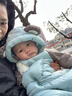 巴拉巴拉童裝嬰兒連體羽絨服連體衣寶寶衣服2025冬裝哈衣爬服萌趣男童女童 曬單實(shí)拍圖