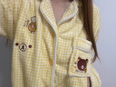 另約珊瑚絨黃色格子睡衣女冬季加厚保暖ins風(fēng)輕松熊新款法蘭絨家居服 2599 格子小熊 L 曬單實(shí)拍圖