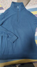 霞湖世家雙面真德絨長(cháng)袖t恤男立領(lǐng)半拉鏈保暖打底衫秋衣NL091 霞湖藍 XL （146-160斤） 曬單實(shí)拍圖