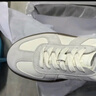 百麗板栗酥復古厚底增高德訓鞋女2025新款拼色休閑鞋JD002CM5 米白 38 曬單實(shí)拍圖