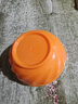 鹿敘橘彩色不銹鋼兒童碗雙層創(chuàng  )意面碗湯碗吃飯隔熱飯碗家用百合碗五彩碗 橙色 17cm無(wú)彩盒 曬單實(shí)拍圖