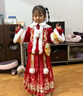 芭米諾漢服女童冬款拜年服新年國風(fēng)秋冬裝馬面裙冬季兒童唐裝 紅色 160 曬單實(shí)拍圖