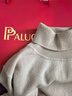 帕羅（PALUOPO）山羊絨衫女高領(lǐng)基礎多色純色100%山羊絨保暖內穿毛衣針織衣 駝灰 L 165/105 曬單實(shí)拍圖
