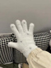 沐霓可愛(ài)星星毛絨手套女冬季白色毛茸茸分指加厚保暖學(xué)生五指防寒騎行 滿(mǎn)天星手套【白色普通款不露指】 曬單實(shí)拍圖