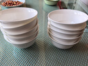 斯凱綈（Sky Top）米飯碗骨瓷小湯碗純白陶瓷家用酒店餐具套裝4.5英寸金鐘碗10件 曬單實(shí)拍圖