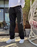啄木鳥(niǎo)加肥加大碼休閑褲男直筒工裝褲子彈力特大碼寬松緊腰胖子純色長(cháng)褲 黑色 7XL 建議260-290斤 曬單實(shí)拍圖