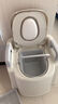 寶貝時(shí)代 【免安裝】移動(dòng)馬桶老人坐便椅坐便器孕婦馬桶老年人家用蹲坑凳 【升級PU軟墊】（房間用）白 曬單實(shí)拍圖