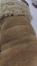 梵希蔓 卡其色翻領(lǐng)皮毛一體加絨外套女25年冬季新款加厚短款大衣 30555 卡其色 均碼 曬單實(shí)拍圖