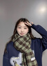 viney圍巾女冬季新款仿羊絨格子圍脖保暖披肩女生日新年禮物送女生女友 【綠色禮盒裝】送老婆 長(cháng)款高顏值時(shí)尚情侶大披風(fēng) 曬單實(shí)拍圖