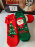 莫代爾可愛(ài)卡通圣誕襪子女冬季毛絨絨保暖加厚防臭中筒襪送禮居家地板襪 暖冬綺夢(mèng)圣誕禮盒 4雙 均碼 曬單實(shí)拍圖