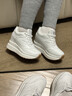 啄木鳥(niǎo)內增高女鞋10cm超高跟厚底春夏新款坡跟旅游鞋真皮百搭松糕小白鞋 白色 單鞋真皮 37 曬單實(shí)拍圖