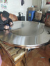 304加厚不銹鋼內置轉盤(pán)折疊桌大圓桌圓形帶轉盤(pán)家用酒席飯店餐桌 特厚1.4米內置90轉盤(pán) 曬單實(shí)拍圖