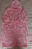 純棉兒童浴袍春夏薄款雙層紗布浴衣洗澡游泳睡袍吸水浴巾帶帽 粉紅色 M(145-165cm) 曬單實(shí)拍圖