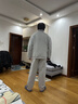 莫代爾高檔空氣棉夾層睡衣男士冬季純棉加厚保暖青少年可外穿家居服套裝 73292花灰【拉鏈款】 3XL 185：建議體重180-200斤 曬單實(shí)拍圖