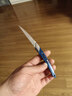 三本盛折疊雕刻刀廚師主刀雕刻刀日本水果刀果蔬雕花刀工具小刀具 折疊雕刻刀【藍彩木手柄】 曬單實(shí)拍圖