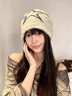 妙奕嘉冷帽女帽子冬季新款針織帽毛線(xiàn)帽堆堆帽保暖時(shí)尚洋氣顯臉小線(xiàn)帽 五角星美式復古針織堆堆帽【卡其】 曬單實(shí)拍圖