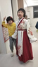 芭米諾漢服女童冬款中國風(fēng)古裝冬季拜年服唐裝女孩兒童古風(fēng)裙 紅色 150 曬單實(shí)拍圖