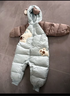 巴拉巴拉童裝嬰兒連體羽絨服連體衣寶寶衣服2025冬裝哈衣爬服萌趣男童女童 曬單實(shí)拍圖