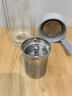 米家玻璃杯 雙層帶茶隔水杯 耐高溫泡茶杯  加厚透明杯子400mL 金屬灰 曬單實(shí)拍圖