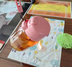 特百惠（Tupperware）嘟嘟企鵝350ML塑料杯夏季兒童可愛(ài)水杯子男女學(xué)生帶提繩 柔蜜粉 曬單實(shí)拍圖