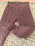 雅鹿【綿羊毛褲】高腰保暖褲男加厚款秋冬大碼秋褲男款女款修身棉褲 女款【紫色】真羊毛填充 2XL 【120-139斤】 曬單實(shí)拍圖