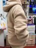 羅蒙羊羔毛衛衣女加絨加厚連帽上衣冬季新款一體絨顆粒絨學(xué)生外套 卡其色(加絨加厚) M 90-105斤 曬單實(shí)拍圖