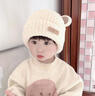 獺惠寶寶帽子冬季韓版男女童嬰兒毛絨帽針織保暖護耳秋冬款兒童毛線(xiàn)帽 毛絨帽-PIT小熊帽-米色 頭圍44-51cm 曬單實(shí)拍圖