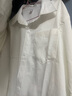Homlean日系純色文藝襯衫男春夏長(cháng)袖打底高級感港風(fēng)休閑內搭HL02白色2XL 曬單實(shí)拍圖