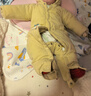 童泰（TONGTAI）嬰兒連體衣冬季純棉夾棉寶寶衣服新生兒連帽哈衣爬服黃色73cm 曬單實(shí)拍圖