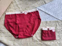 莫代爾紅色內褲女款純棉7a級抗菌全棉襠2026馬年本命年結婚少女三角短褲 愛(ài)心+蝴蝶結+小花+英文UP 共 4條 L [建議體重85-105斤] 曬單實(shí)拍圖